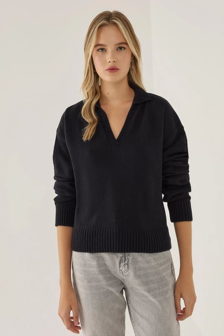 Polo-Kragen Strickpullover - Image 4