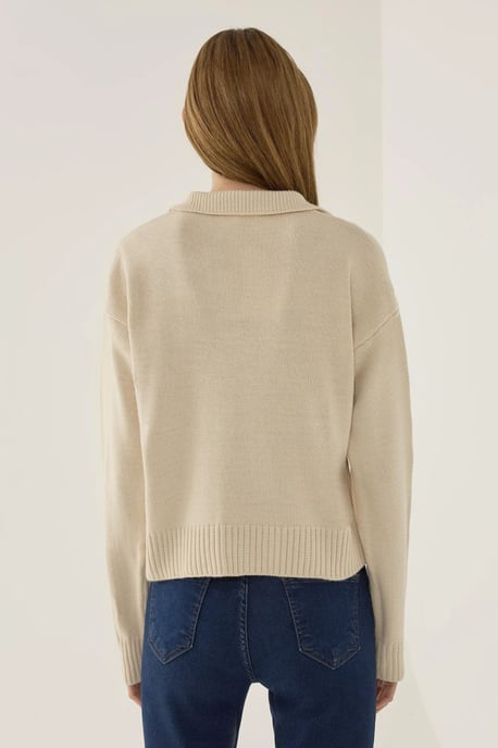 Polo-Kragen Strickpullover - Image 5