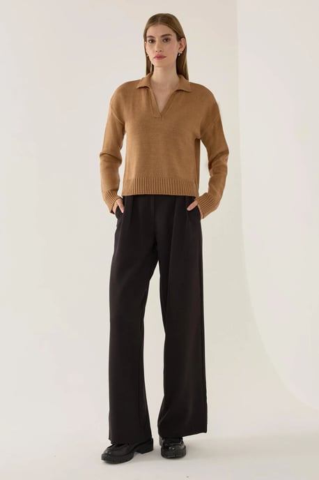 Polo-Kragen Strickpullover - Image 2