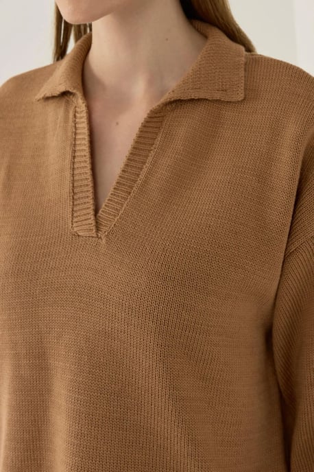 Polo-Kragen Strickpullover - Image 5