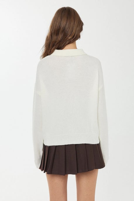Knopfkragen Strickpullover - Image 5