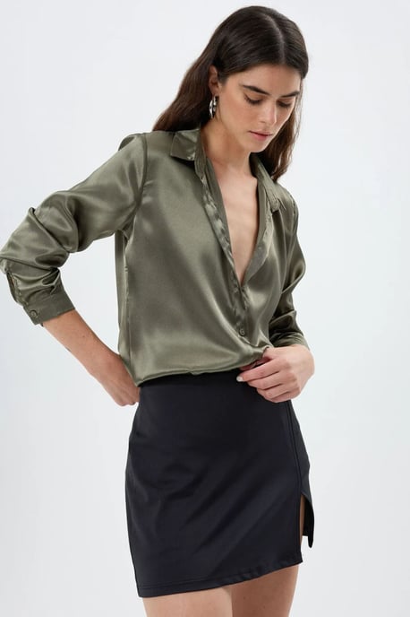 Satin Klassisches Hemd - Image 1