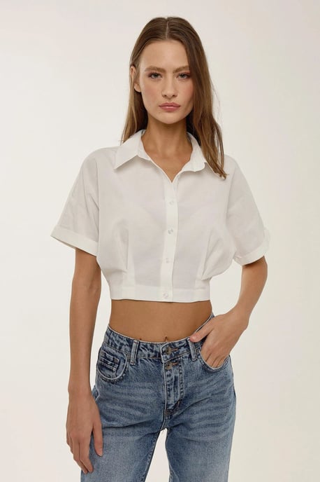 Kurzes ärmelloses Crop-Shirt - Image 1