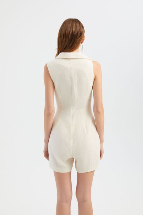 V-Ausschnitt Playsuit mit Kragendetail - Image 6