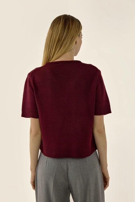 V-Ausschnitt Kurzarmpullover - Image 4