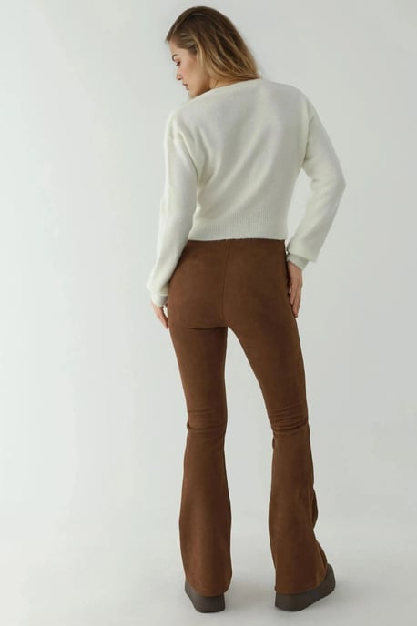 V-Ausschnitt Knöpfe Wickel-Pullover - Image 4