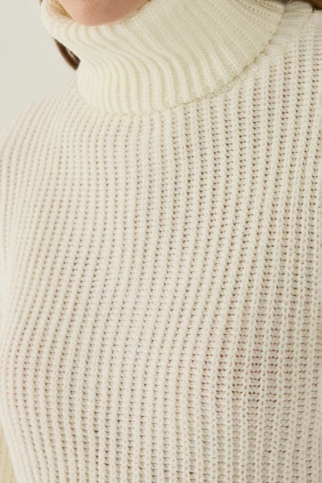 Oversized Hoher Kragen Pullover - Image 5