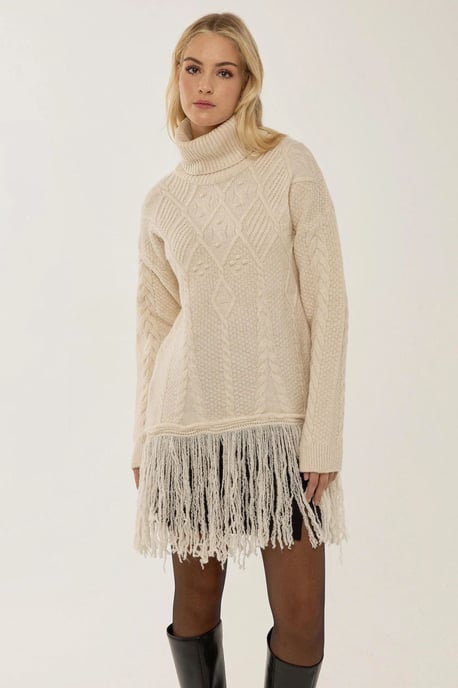 Quasten-Rollkragenpullover - Image 2