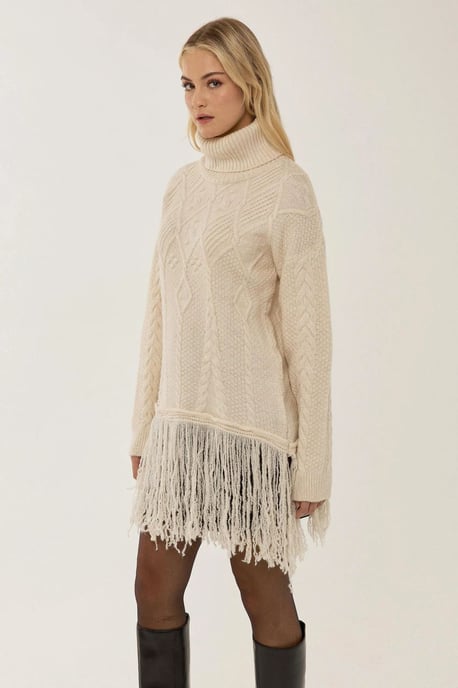 Quasten-Rollkragenpullover - Image 3