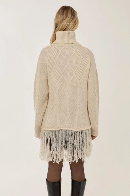 Quasten-Rollkragenpullover - Image 5