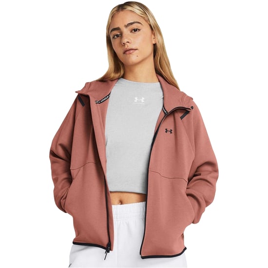 Under Armour - Hoodie mit durchgehendem Reißverschluss für Damen, Raglanärmel (Pink meliert) - Image 1