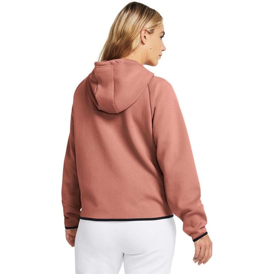 Under Armour - Hoodie mit durchgehendem Reißverschluss für Damen, Raglanärmel (Pink meliert) - Image 2