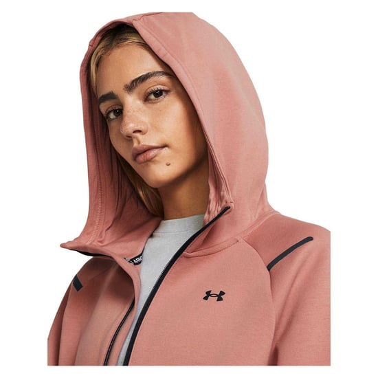 Under Armour - Hoodie mit durchgehendem Reißverschluss für Damen, Raglanärmel (Pink meliert) - Image 3
