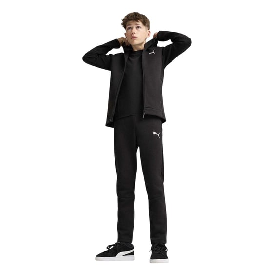 Puma - "Evostripe" Hoodie mit durchgehendem Reißverschluss für Kinder (Schwarz) - Image 4