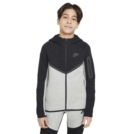 Nike - Hoodie mit durchgehendem Reißverschluss für Kinder, Fleece (Schwarz/Grau) - Image 1