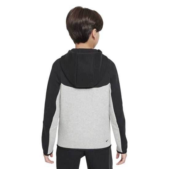 Nike - Hoodie mit durchgehendem Reißverschluss für Kinder, Fleece (Schwarz/Grau) - Image 2