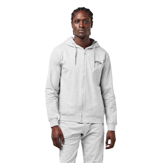 Aquascutum - Hoodie mit durchgehendem Reißverschluss für Herren, Maßgeschneidert (Grau meliert) - Image 1