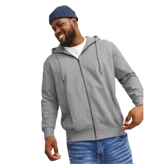 Jack And Jones - Hoodie mit durchgehendem Reißverschluss für Herren, Groß und Hoch (Grau meliert) - Image 6