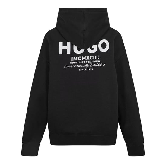 Hugo - Kapuzenpullover für Herren, Über den Kopf, Baumwolle, leger (Schwarz) - Image 2