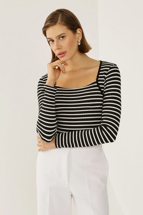 Gestreiftes Basic-Top - Image 1