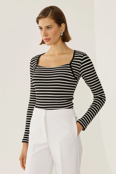 Gestreiftes Basic-Top - Image 3