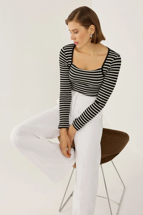 Gestreiftes Basic-Top - Image 4