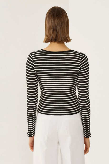 Gestreiftes Basic-Top - Image 5