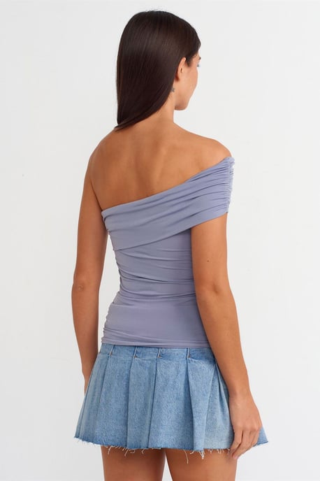 Schulterfreie Slim Fit Jersey-Bluse - Image 2