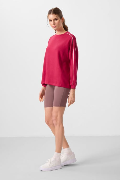Übergroße lange gestreifte Tunika-Bluse - Image 2