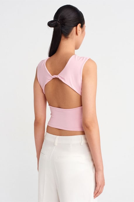 Damen Slim-Fit Cut-out Crop Bluse - Image 2