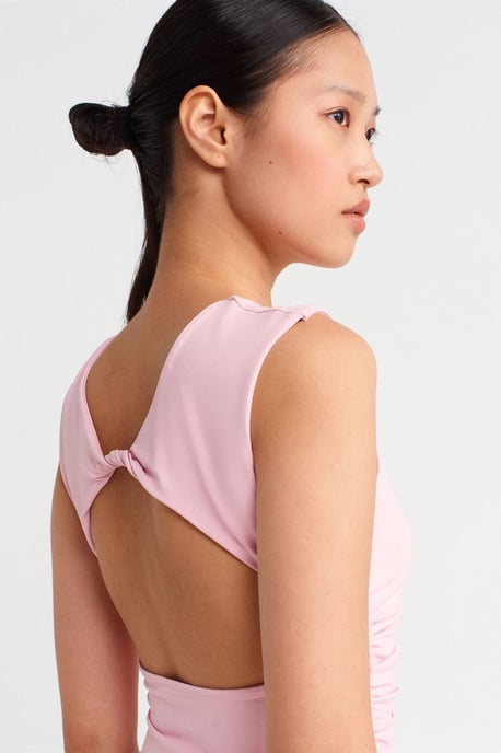 Damen Slim-Fit Cut-out Crop Bluse - Image 4