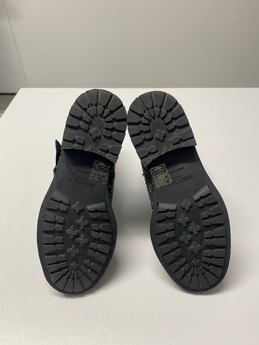 Jimmy Choo Biker-Stiefel für Jugendliche mit Nieten aus schwarzem Leder - Image 3