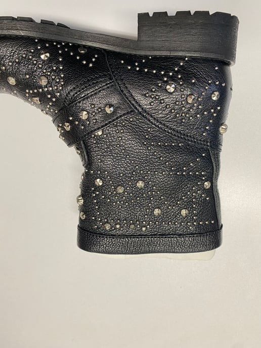 Jimmy Choo Biker-Stiefel für Jugendliche mit Nieten aus schwarzem Leder - Image 4