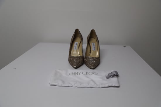 Jimmy Choo Romy Pumps aus goldglitzerndem Tüll - Image 2