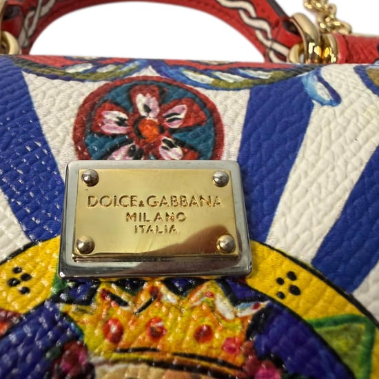 Dolce & Gabbana Sicily Von Tasche mit Print aus mehrfarbigem Leder - Image 4