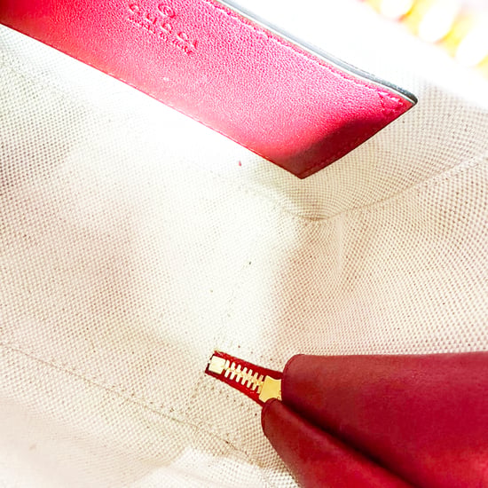 Kleine Gucci Blondie Henkeltasche aus burgunderrotem Kalbsleder - Image 6