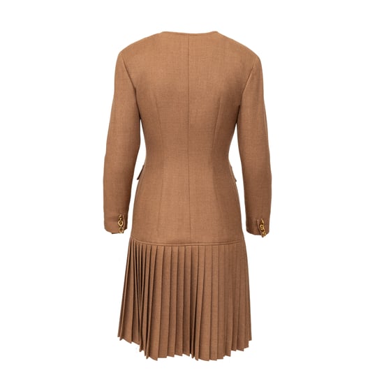 Valentino Boutique Plissiertes Wollkleid – 90er - Image 2