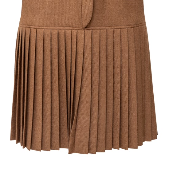 Valentino Boutique Plissiertes Wollkleid – 90er - Image 5
