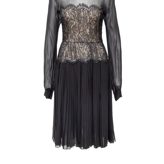 Nina Ricci Haute Boutique Chiffonkleid - 70er Jahre - Image 3
