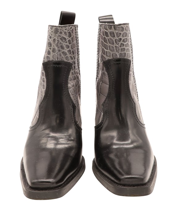 Ganni Western-Ankle-Boots aus mehrfarbigem Leder - Image 2