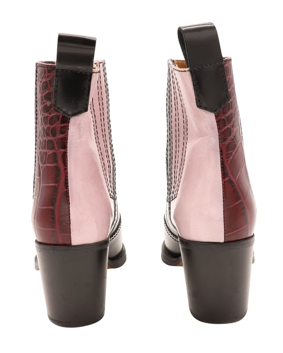 Ganni Western-Ankle-Boots aus mehrfarbigem Leder - Image 3