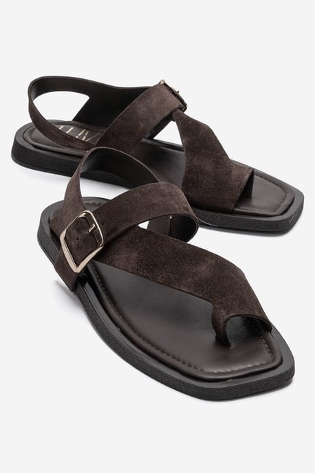 Curry Leder-Slingback-Sandale (Damen) - Image 1