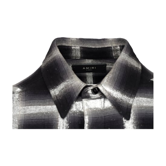 Amiri – Oversize-Hemd mit Glitzerkaromuster – 10er - Image 6