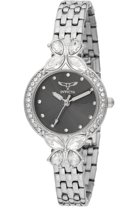 Invicta Wildflower 69102 Damenuhr - Quarzwerk - Metall mit schwarzem Zifferblatt - 30 mm - Image 1