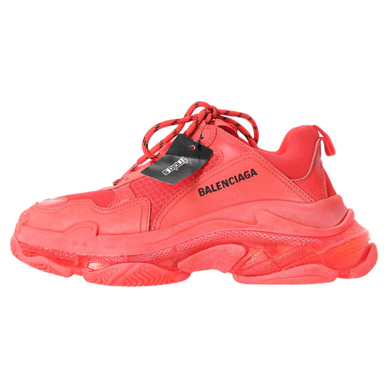 Balenciaga Triple S Sneaker mit transparenter Sohle aus rotem Polyester - Image 2