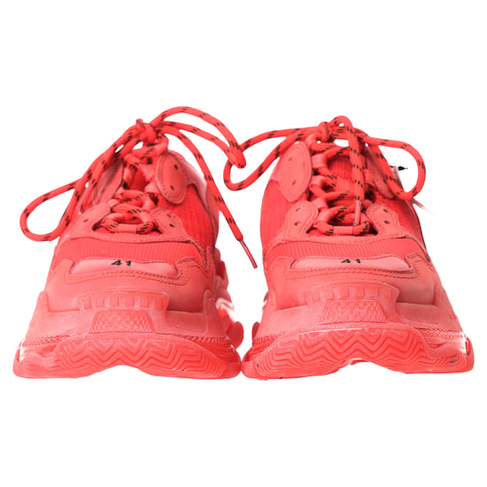 Balenciaga Triple S Sneaker mit transparenter Sohle aus rotem Polyester - Image 4