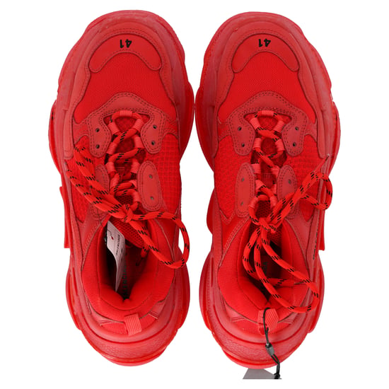 Balenciaga Triple S Sneaker mit transparenter Sohle aus rotem Polyester - Image 6