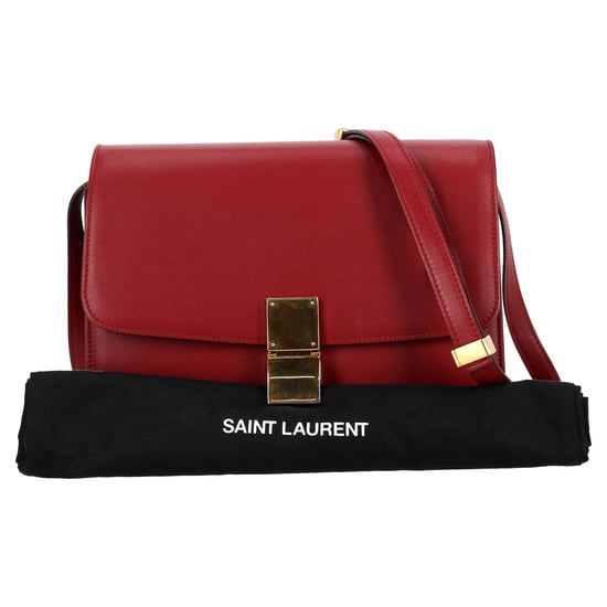 Celine Medium Classic Box Schultertasche aus burgunderrotem Kalbsleder - Image 5