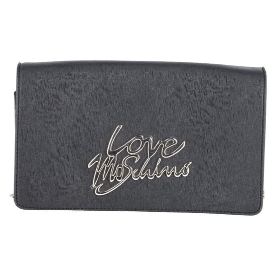 Love Moschino kleine wandelbare Umhängetasche aus schwarzem Leder - Image 2