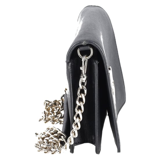 Love Moschino kleine wandelbare Umhängetasche aus schwarzem Leder - Image 3